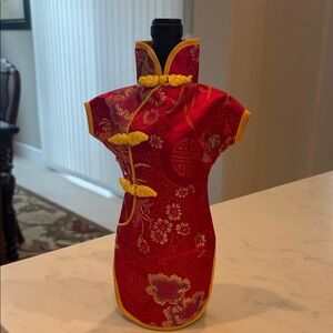 Red Floral Wine 🍷 Bottle Cover